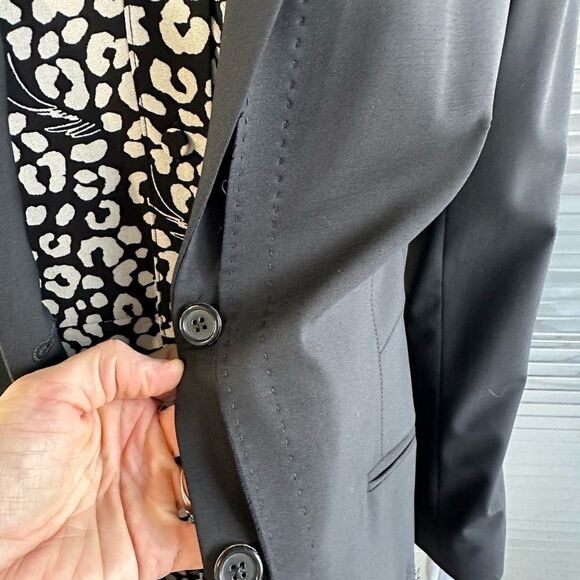 Piazza Sempione Italy Women’s Wool Black Jacket Small 42 - Picture 7 of 11